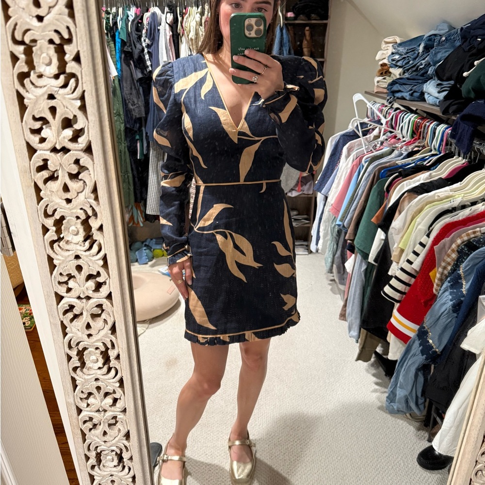 Elegant Navy and Beige Women's Dress